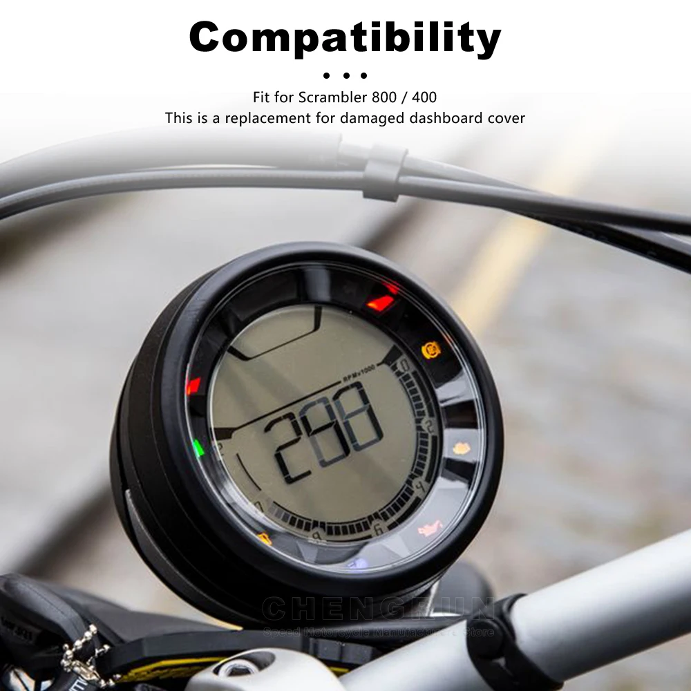 Pano kapak ABS plastik motosiklet kilometre saati Ducati Scrambler