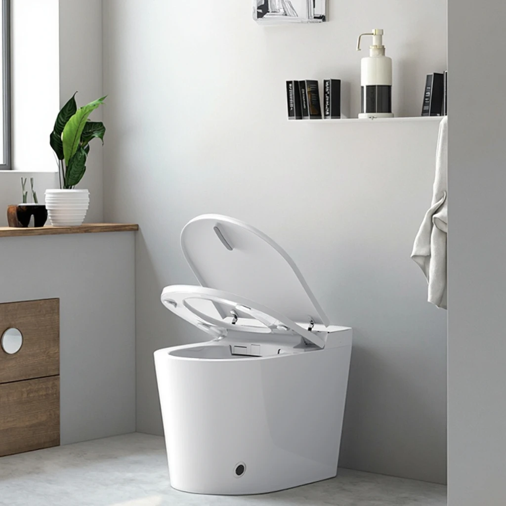 M1-Entry Modern High-End Intelligent Smart Toilets Remote Control Advanced Automatic Bathroom Sanitary Wares Floor Toilets