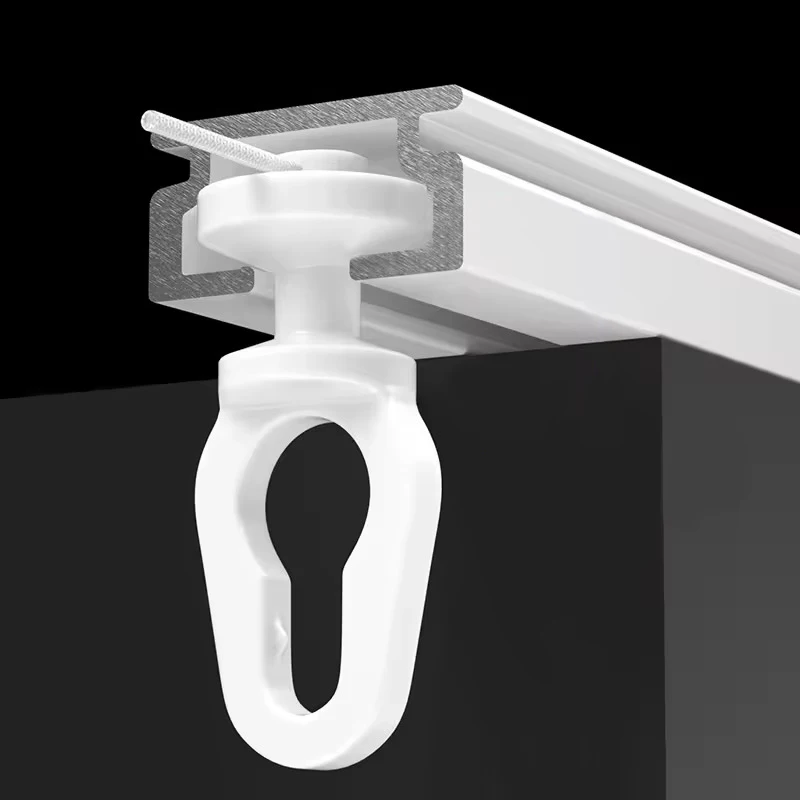 Rieles para Cortinas Onduladas en Forma de S de Tamaño Pequeño, Deslizadores de Plástico para Cortinas con Pliegues Ondulados, Accesorios para Rieles de Cortinas con Pliegues en S
