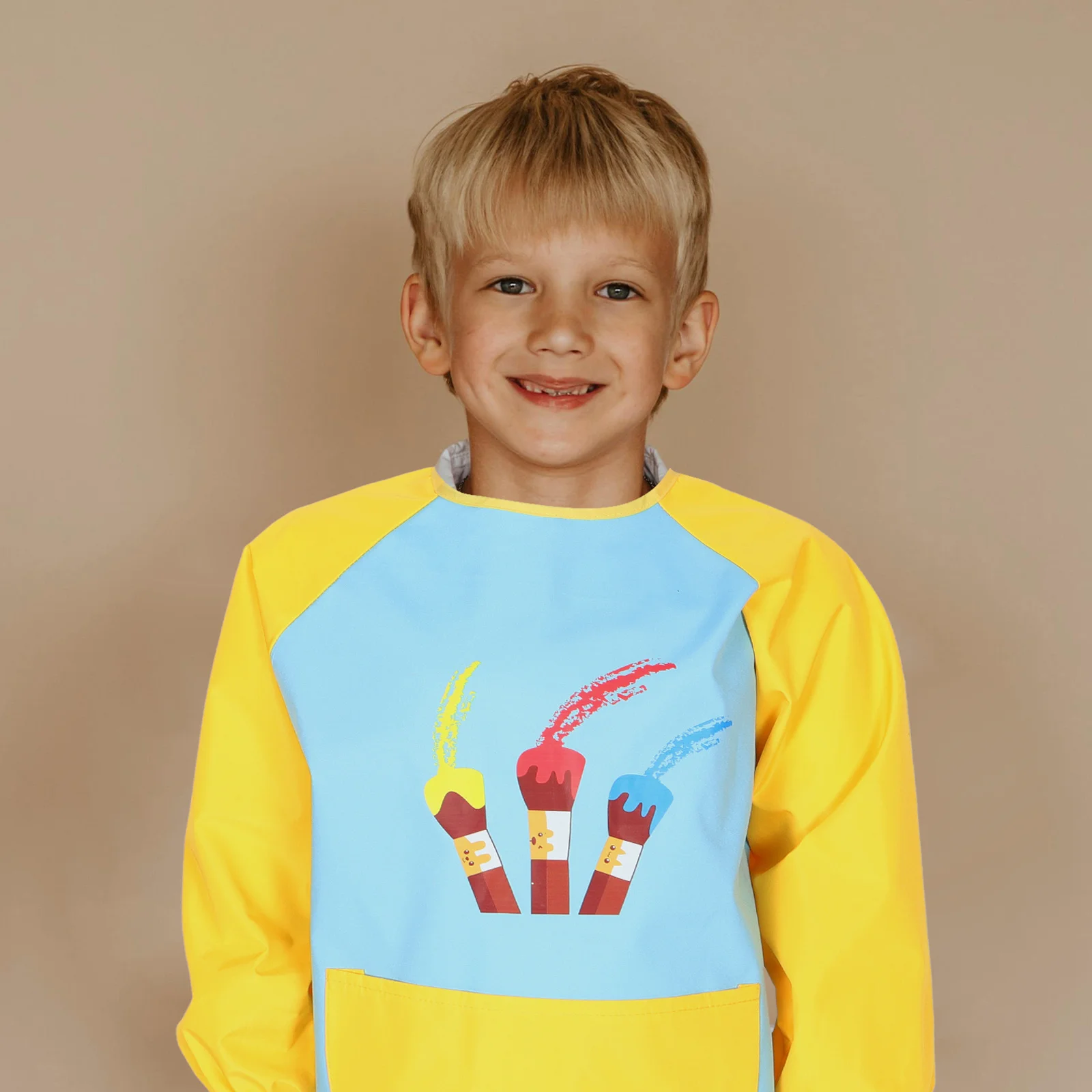 Art Smocks مقاوم للماء بأكمام طويلة قابل للتعديل، مآزر رسم مناسبة للحرف اليدوية، فستان فني بأكمام طويلة #5