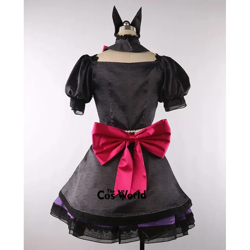 OW D.Va Hana Song Black Cat Luna Tee Dress الزي الرسمي ألعاب أزياء تنكرية