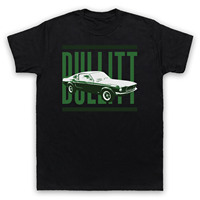 Men's Short-sleeved T-shirt BULLITT MUSTANG Police Net Iron King Kong QUEEN STEVE ICON CAR Movie Gender-neutral Cotton T-shirt