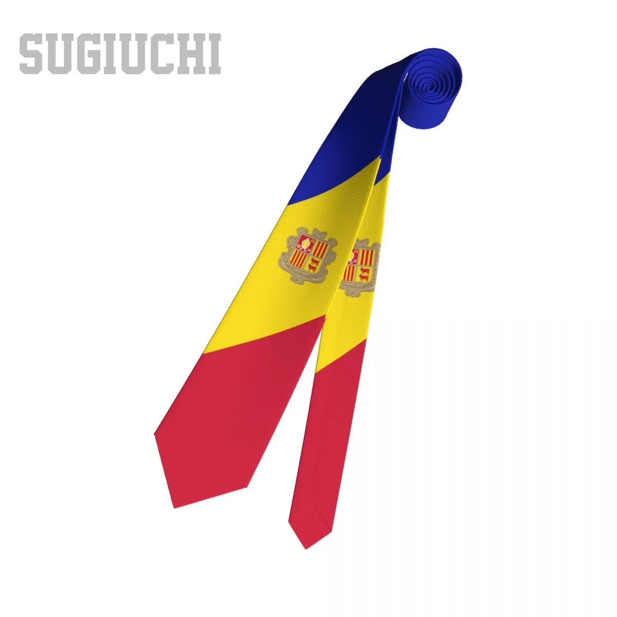 Corbatas de cuello con emblema de bandera de Andorra para hombre y mujer, trajes de corbata a cuadros informales, corbata delgada para fiesta de boda y negocios