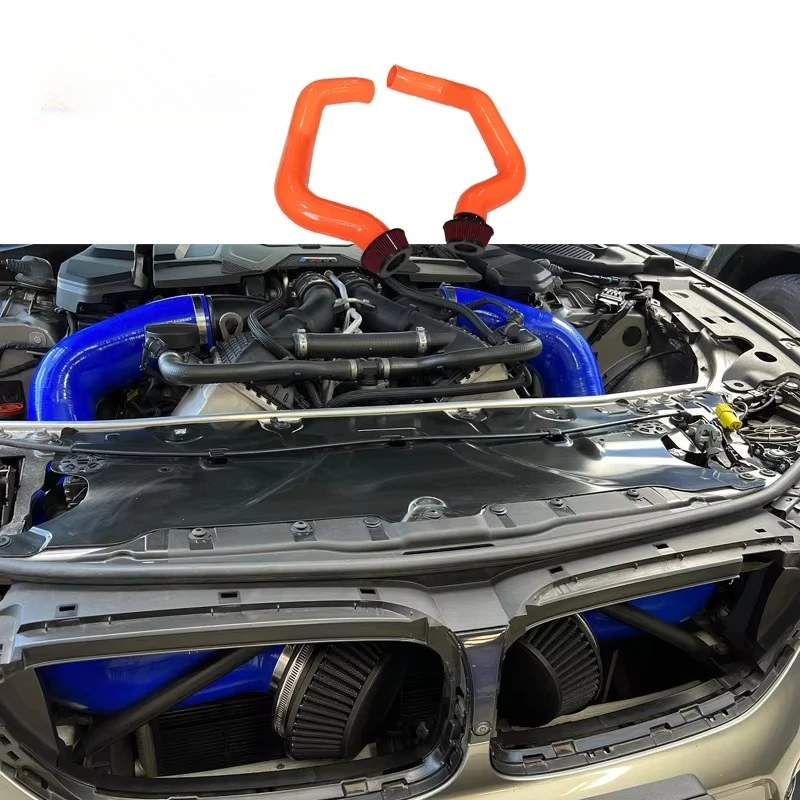 Orange INTAKE COLD AIR INDUCTION Hose Kit for  M8 M5 F90 F91 F92 F93 18-22 6ply 7MM Thickness
