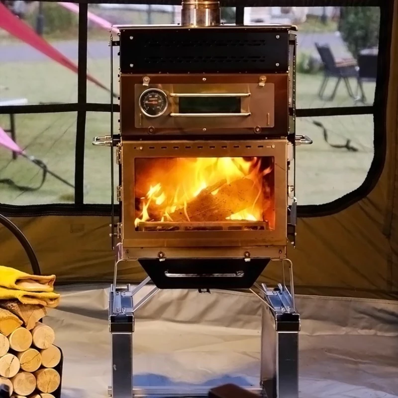 

Outdoor heating, camping, match-watching, stove with oven