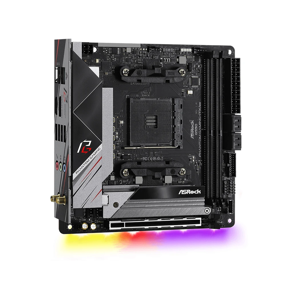 ASRock B550 Phantom Gaming-ITX/ax Motherboard Support 3600X 5600G 5700X 5800X3D 5900X CPU 4xDDR4 64GB M.2 AM4 PCIe 4.0 Mini-ITX