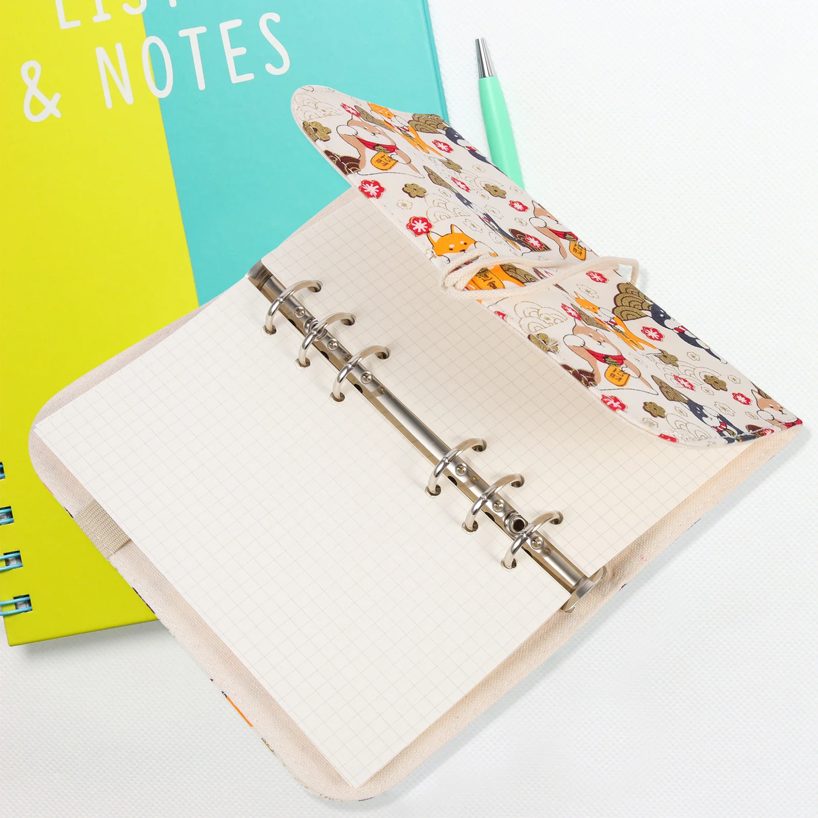 1Set A6 Budget Binder Budget Planner Cartoon Notebook Japanese Style Money Saving Sheets Financial Organizer Notes