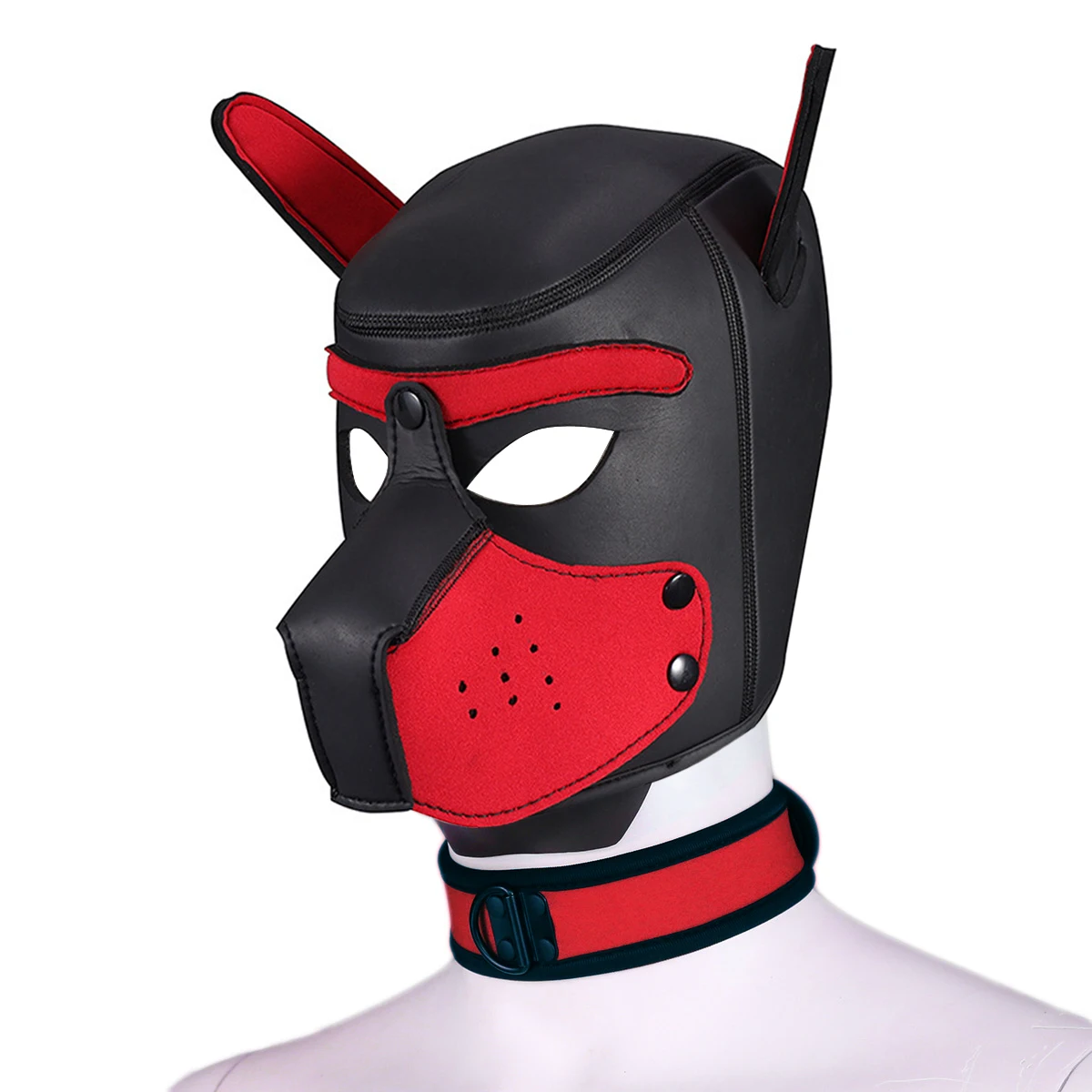 Neoprene Dog Headgear, Vest, Collar, Armband, Costume Party, Mask, Cosplay, Adult Sex Toy, Halloween Gift, Christmas Gift