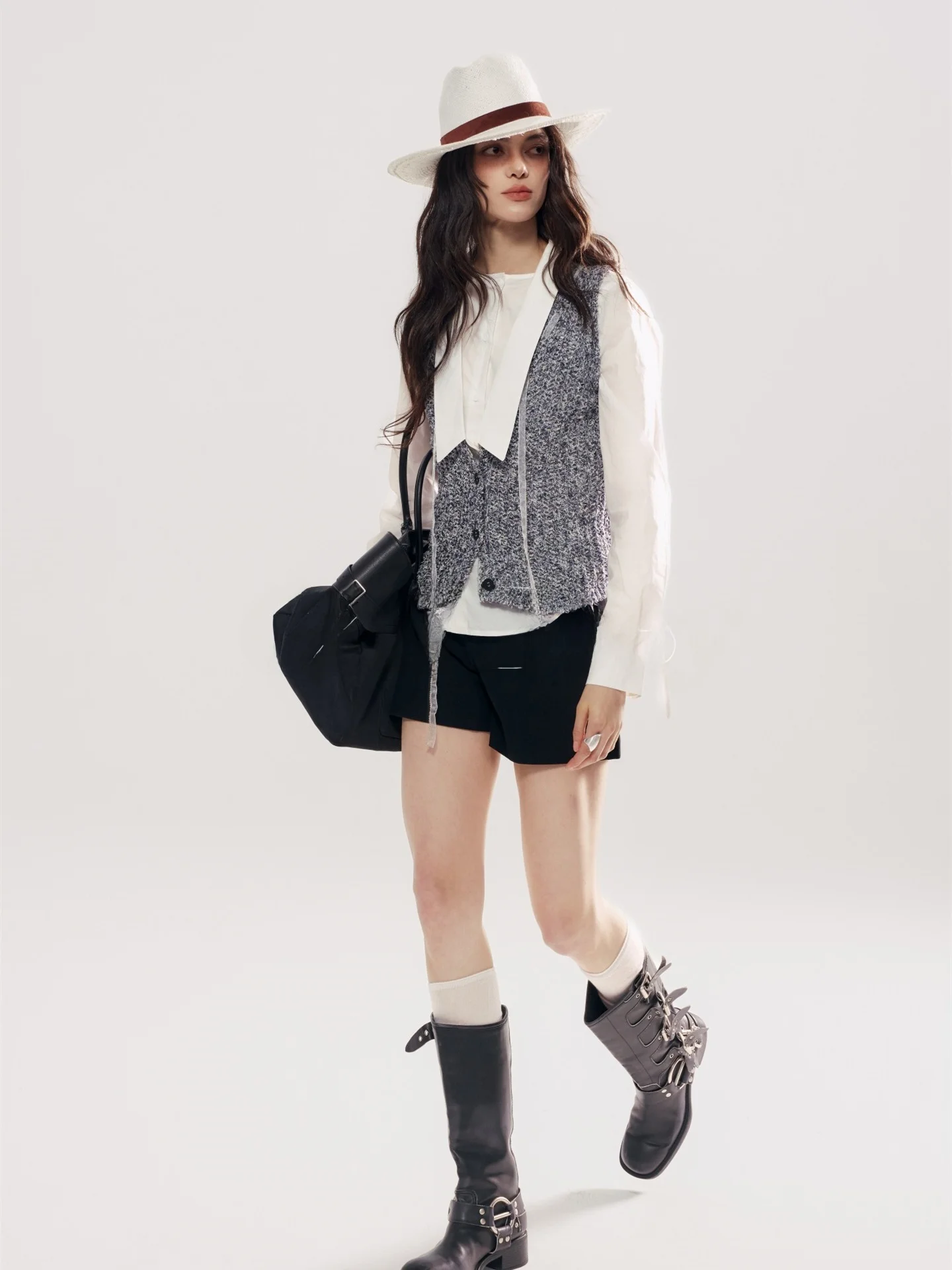 

Повседневный жилет для женщин в винтажном стиле, многослойный дизайн, смесь хлопка, для школы, офиса, путешествий и дома