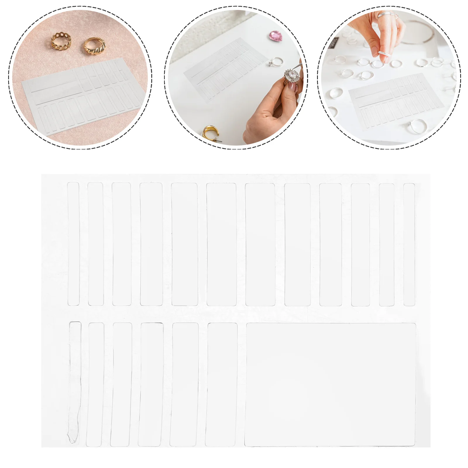 

8pcs Invisible Ring Adjuster Resizer Tool For Sturdy Non-Damaging Jewelry Sizer Compatible With Wideband Men Women