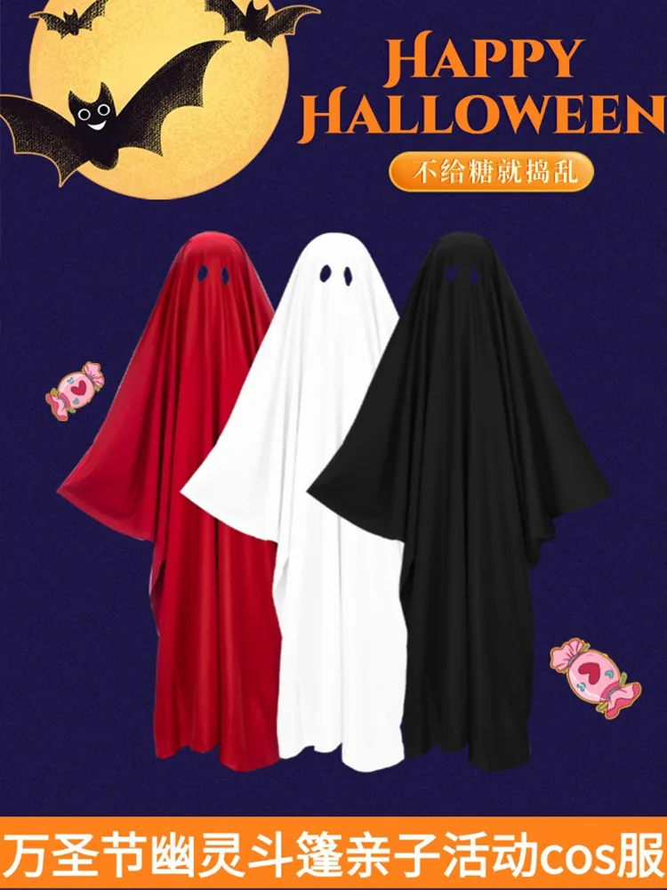 Robe Unisex Adult Men And Women Halloween Gothic Costumes Hooded Poncho Cape Cloak Cosplay Grimace Cosplay Costume Ghost