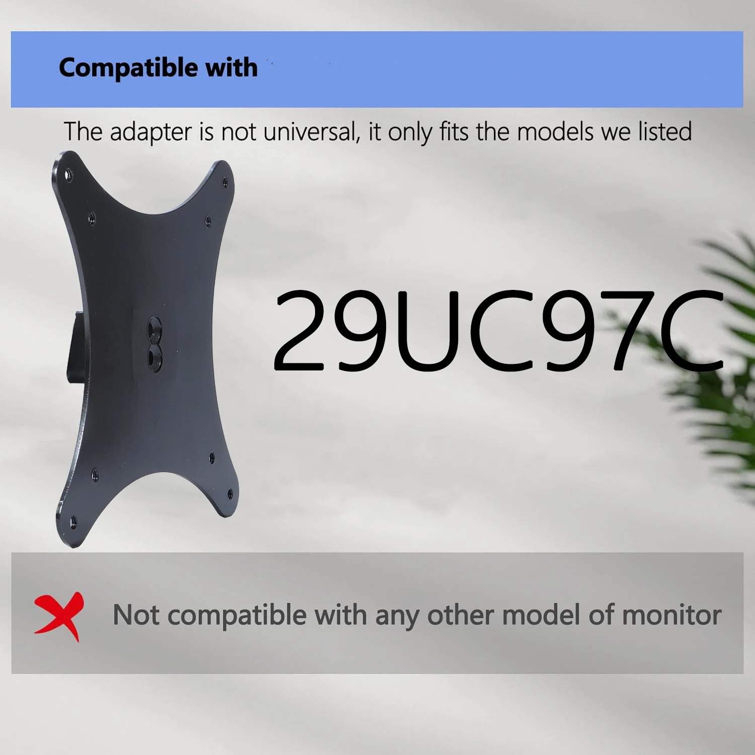 Brand New VESA Mount Adapter Bracket for LG Curved UltraWide Monitor 29UC97C VESA Adapter 75x75 & 100x100 for Monitors Arms