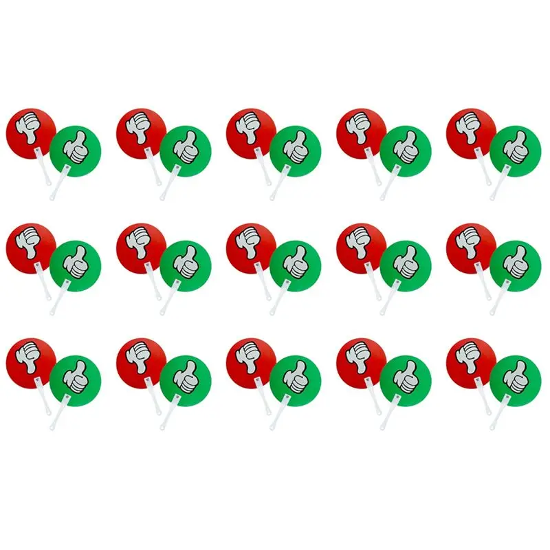 30 Pack Thumb Thumbs Down Classroom Voting Paddles Small Group Classroom Supplies Teacher Supplies, Yes Or No