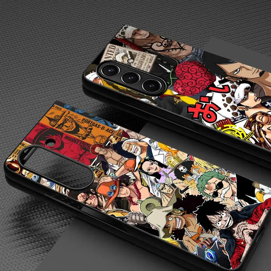 Funda para Samsung Galaxy ZFold7 ZFold4 ZFold5 Z Fold 7 6 5 4 3 ZFold3 ZFold6 funda dura para teléfono de una pieza Luffy Devil Fruit
