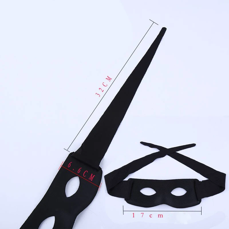 Halloween Maskerade Masken Anime coole Männer Kämpfer halbes Gesicht venezia nische Maske Cosplay Zorro Bandit Dieb Ball Party Kostüme Requisite – Detail 2