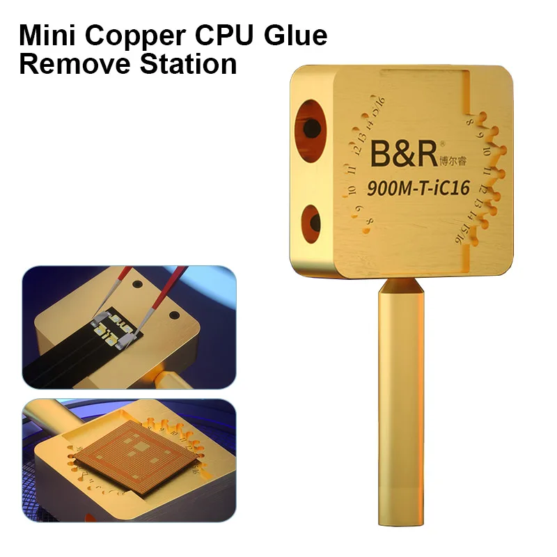 B & R-Mini Copper CPU Glue Remover Estação, 936, 210, Estação de Solda T12, IP A8-A16, Aquecimento Extremo, Plataforma Degumming, 900M-T-iC16