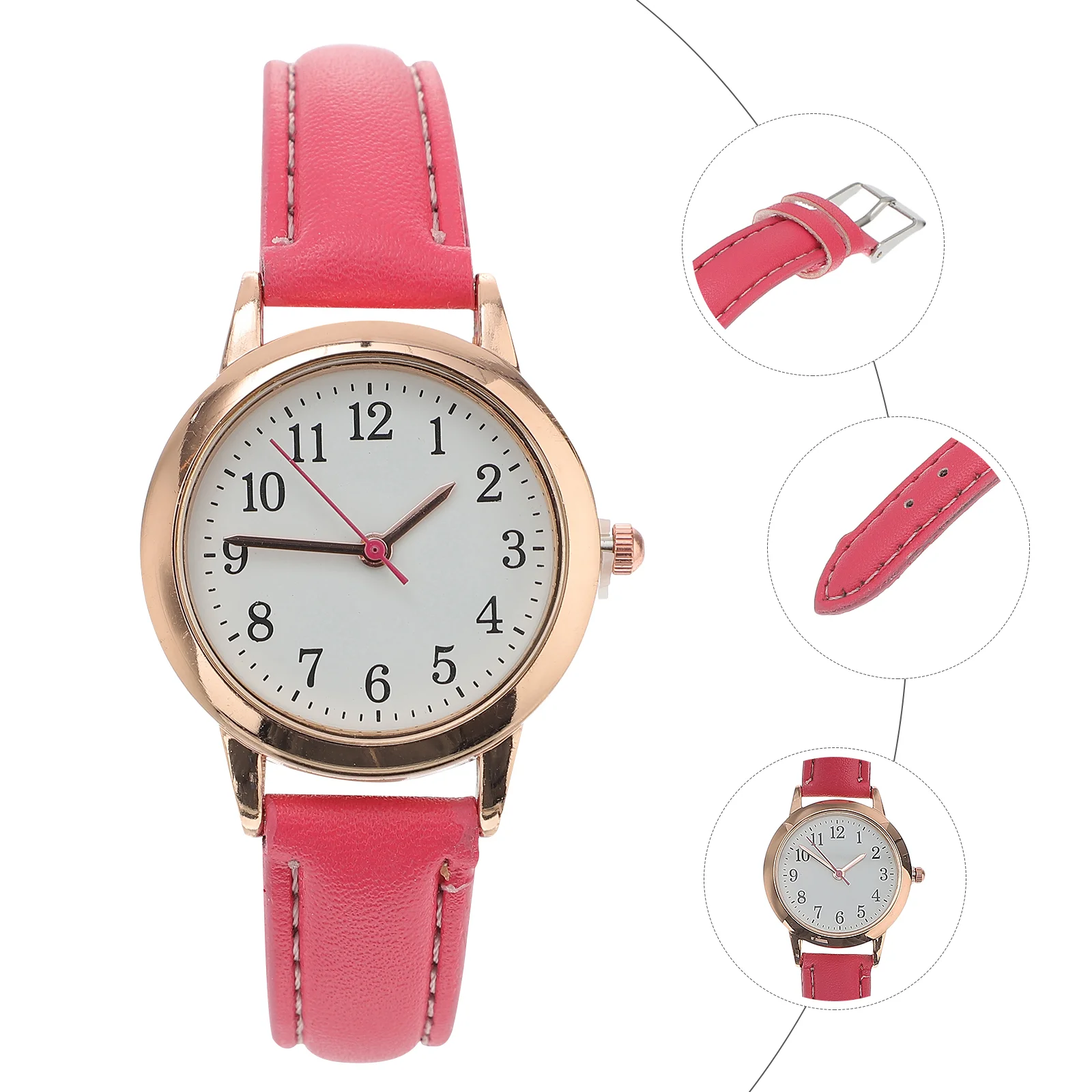 Quartz Watch Fashionable Women's Watches Ladies for Waterproof Bracelet Pu Lady