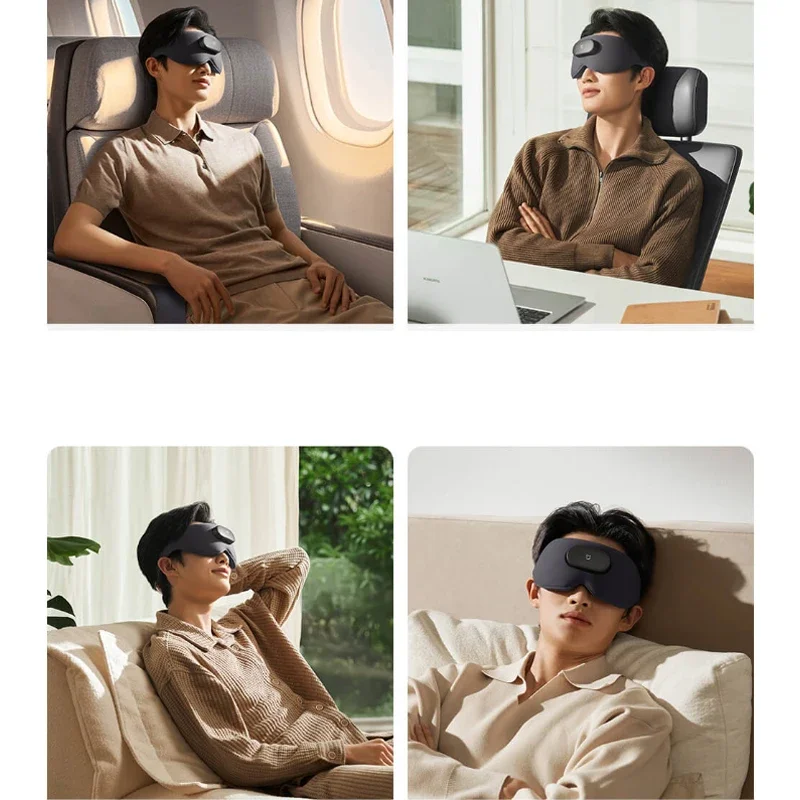 Xiaomi Mijia スマートマッサージアイマスク Xiaomi Mi スマートマッサージアイマスク、3D遮光ヒートセラピーSPA