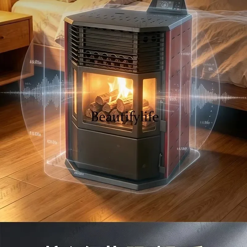 L181  Household winter pellet heating furnace Household indoor intelligent fuel burning European smokeless heating furnace