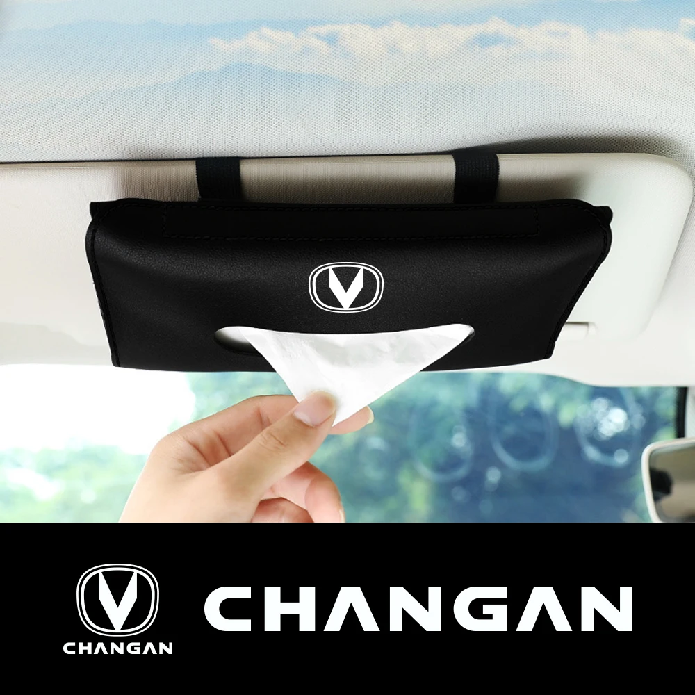 Car Visor Tissue Holder Bag Auto Accessories For Changan CX70 CS95 CS55 CS75 Plus CS35 Filter Bunper CS15 Alsvin 2022 Hunter