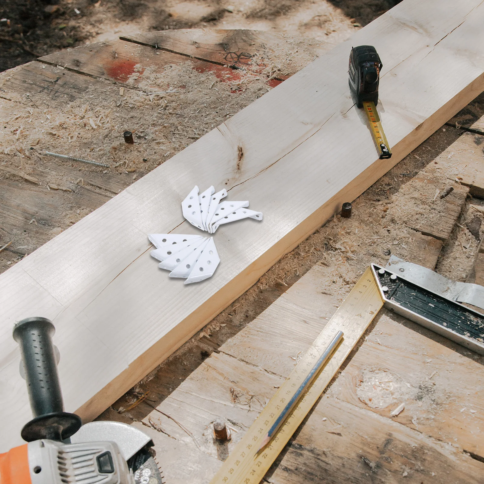 

20Pcs Small Brackets Stainless Steel Cabinet Corner Support Durable Quick Installation Cabinet Triangle Corner Brackets