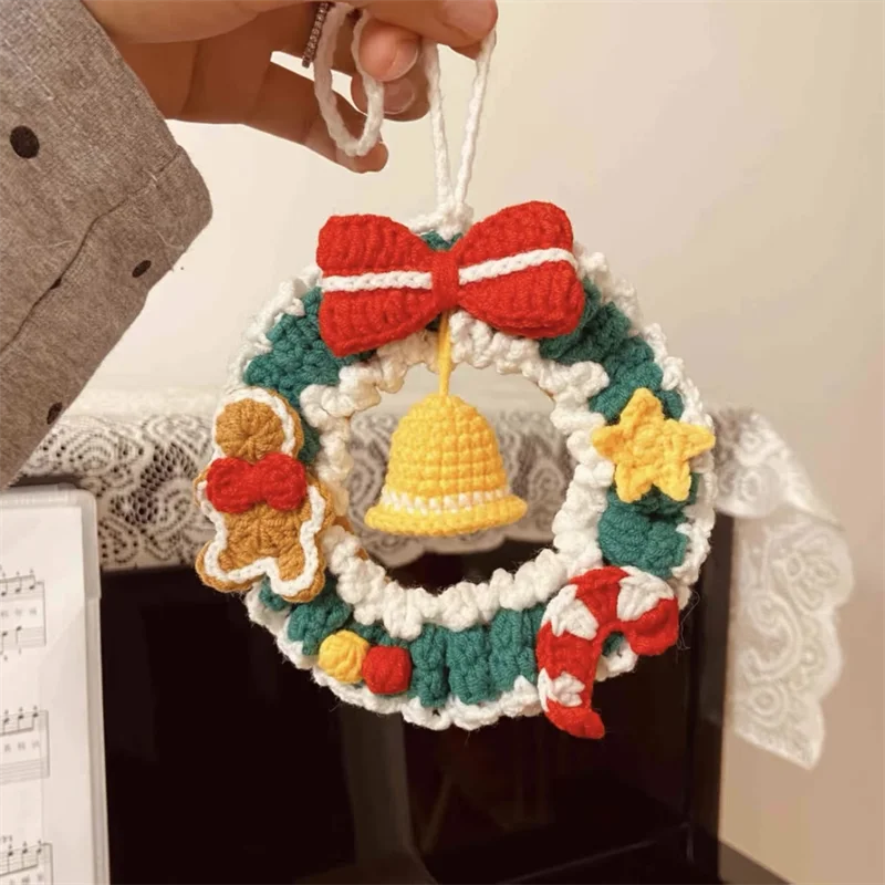 

New Christmas Pendant yarn weave DIY Handmade Christmas Decoration Pendant Door Decoration Pendant
