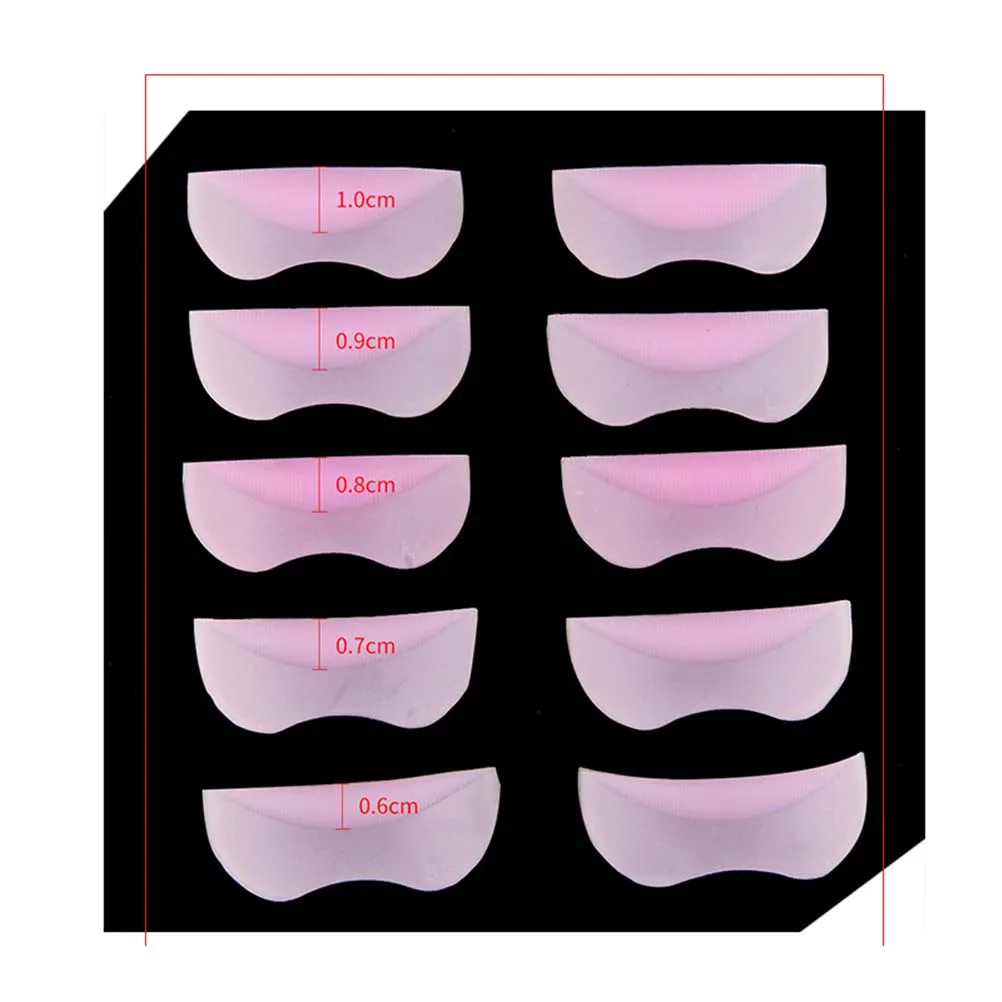10 pz Silicone Lash Perm Pad Riutilizzabili Piegaciglia Scudo Pad Lash Lift Kit Ciglia Finte Patch Strumento di Estensione
