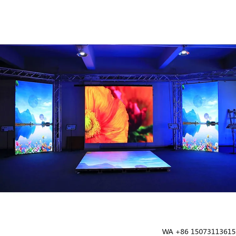 실내 P3.91 LED 렌탈 캐비닛 - 결혼식 및 콘서트 무대용 500x1000mm 패널