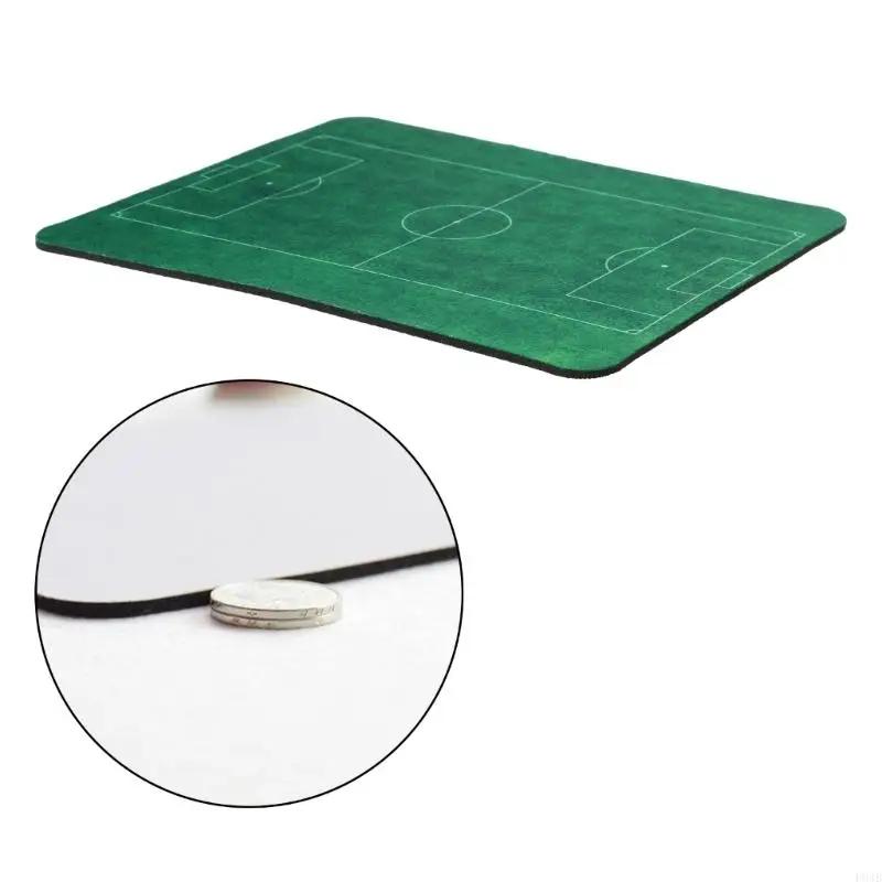 P9JB Football Grass Field Mouse Pads Rubber with Stitched Edge Gaming for Men Women Non-Slip Square Mouse pad for Working