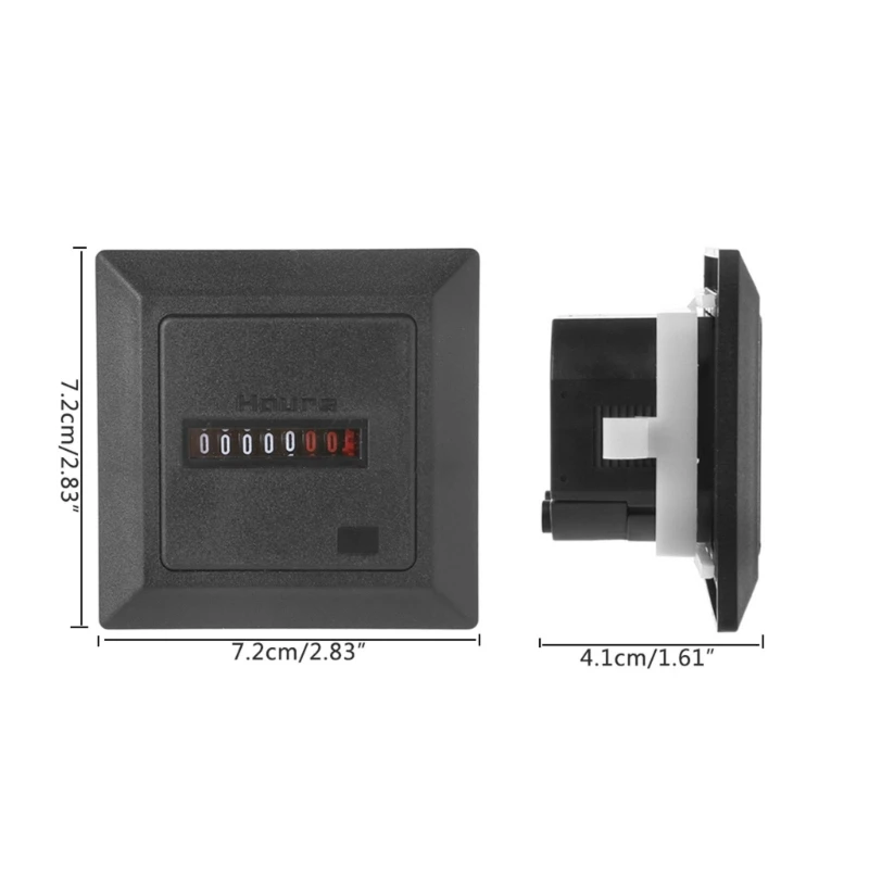 Accurate HM-1 Timer Square Counter Digital 0-99999.9 Hour Meter Hourmeter Gauge 0.3W AC220-240V / 50Hz AC Drop Shipping