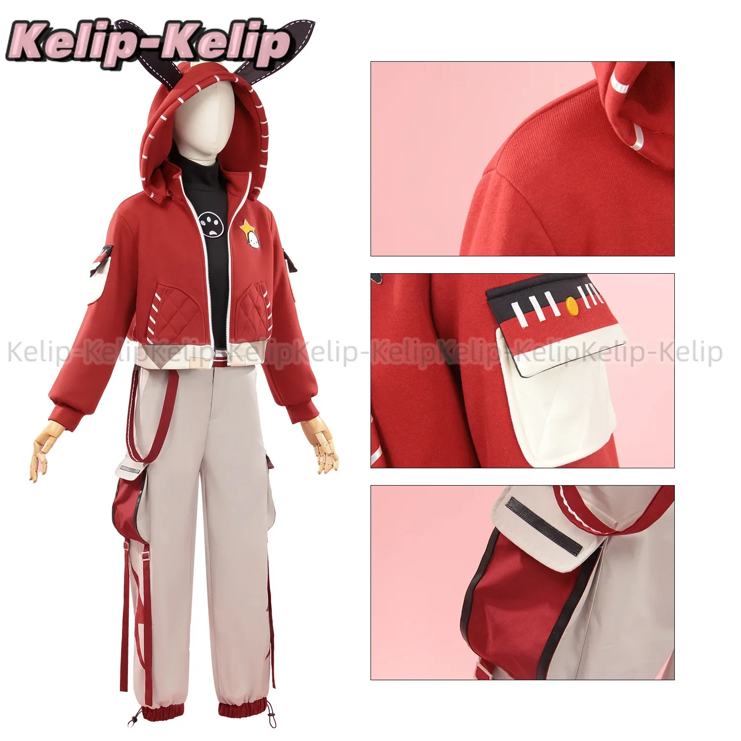 Anime jogo identidade v luca balsa prisioneiro cosplay traje peruca diário casaco vermelho uniforme conjunto completo adulto homem natal carnaval terno