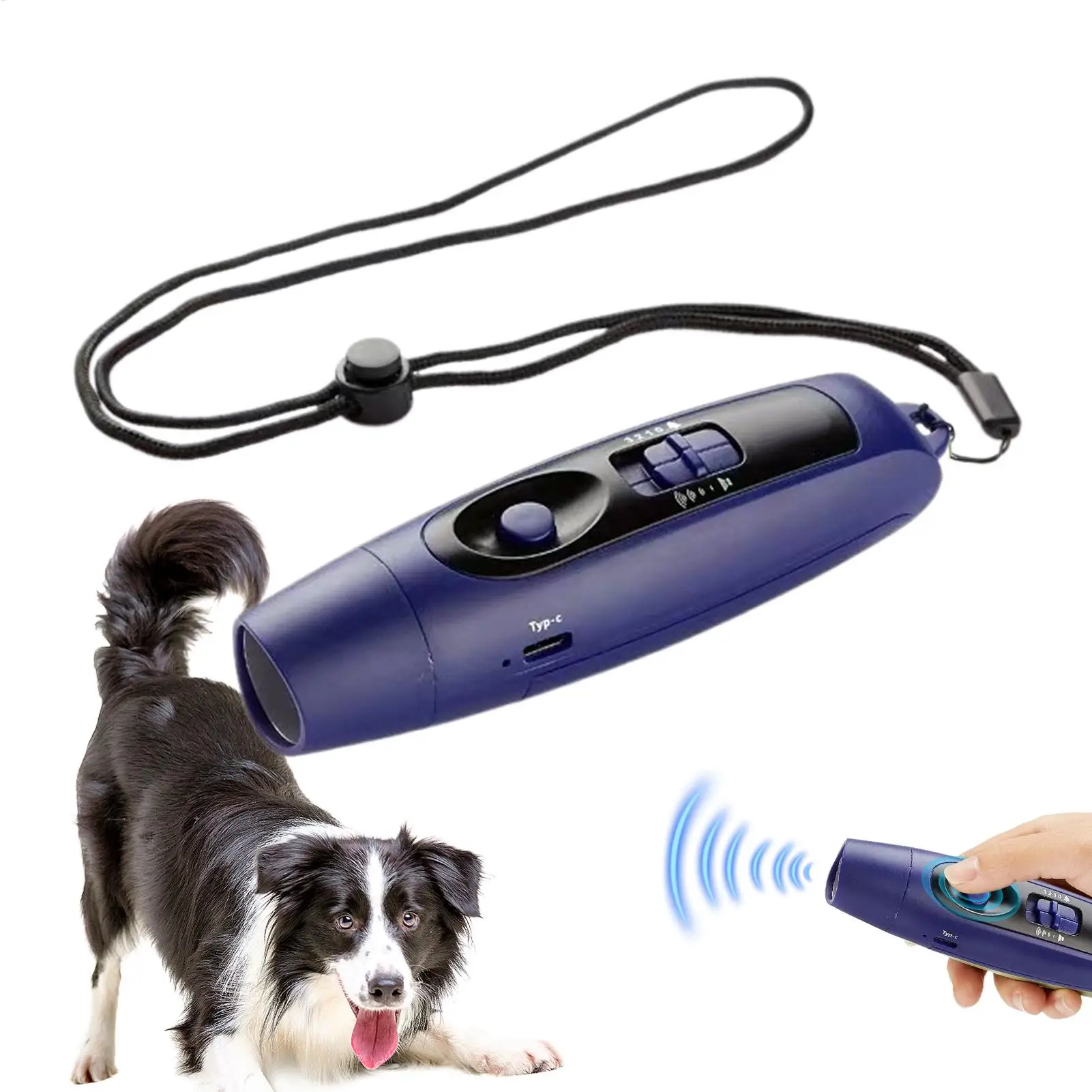 Hand Whistle Adjustable 3 Different Loud Handheld Multi-Purpose Whistling Gadget High Volume Electric Whistle With Lanyard