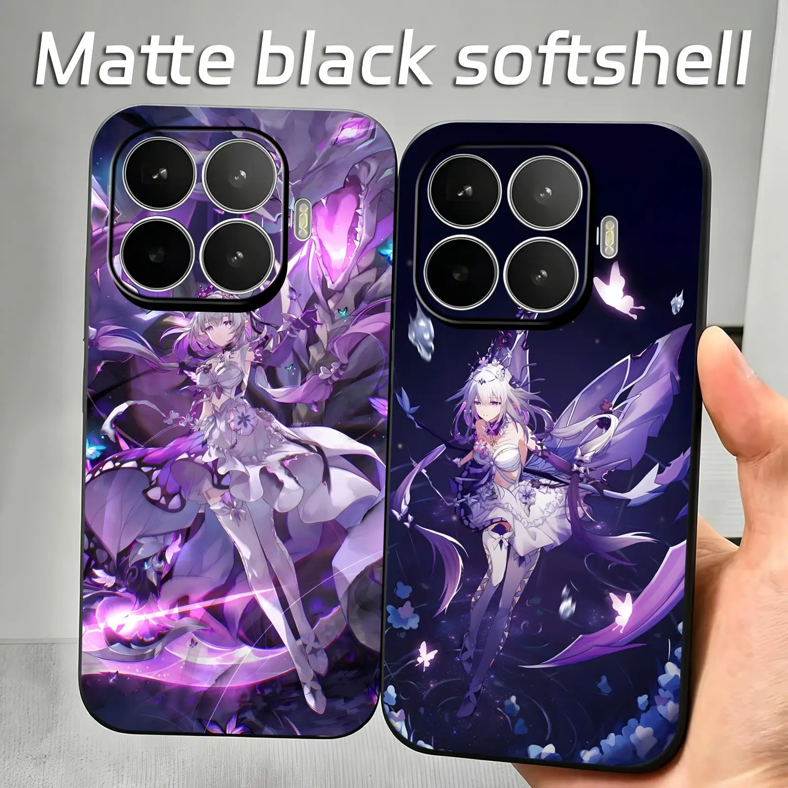 Coque de téléphone pour Xiaomi 17 15 14 13 12 11 T Ultra Pro, housse souple noire résistante aux chocs, Honkai Star Rail Aglaea
