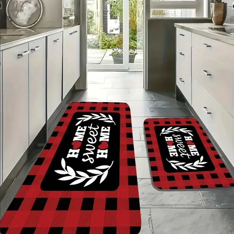 

1PC HOME sweet HOME Pattern Kitchen Rug Non-Slip Door Mat Pop design Bathroom Rug Bath Mat Carpet for Home Sink Laundry Decor