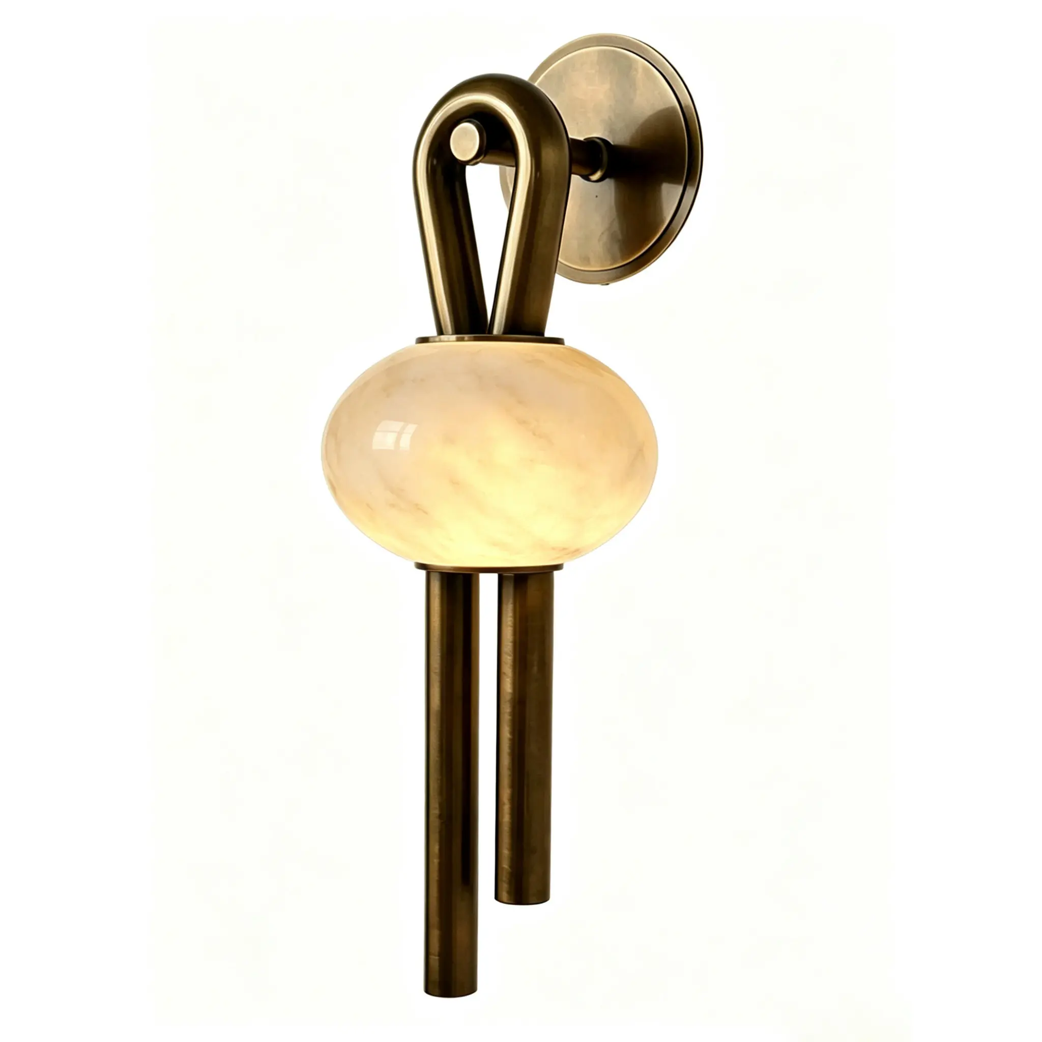 Modern Simple Spanish Marble All-copper Wall Lamp Design Bedside Lamp Aisle Corridor Light Luxury Ambient Lamp