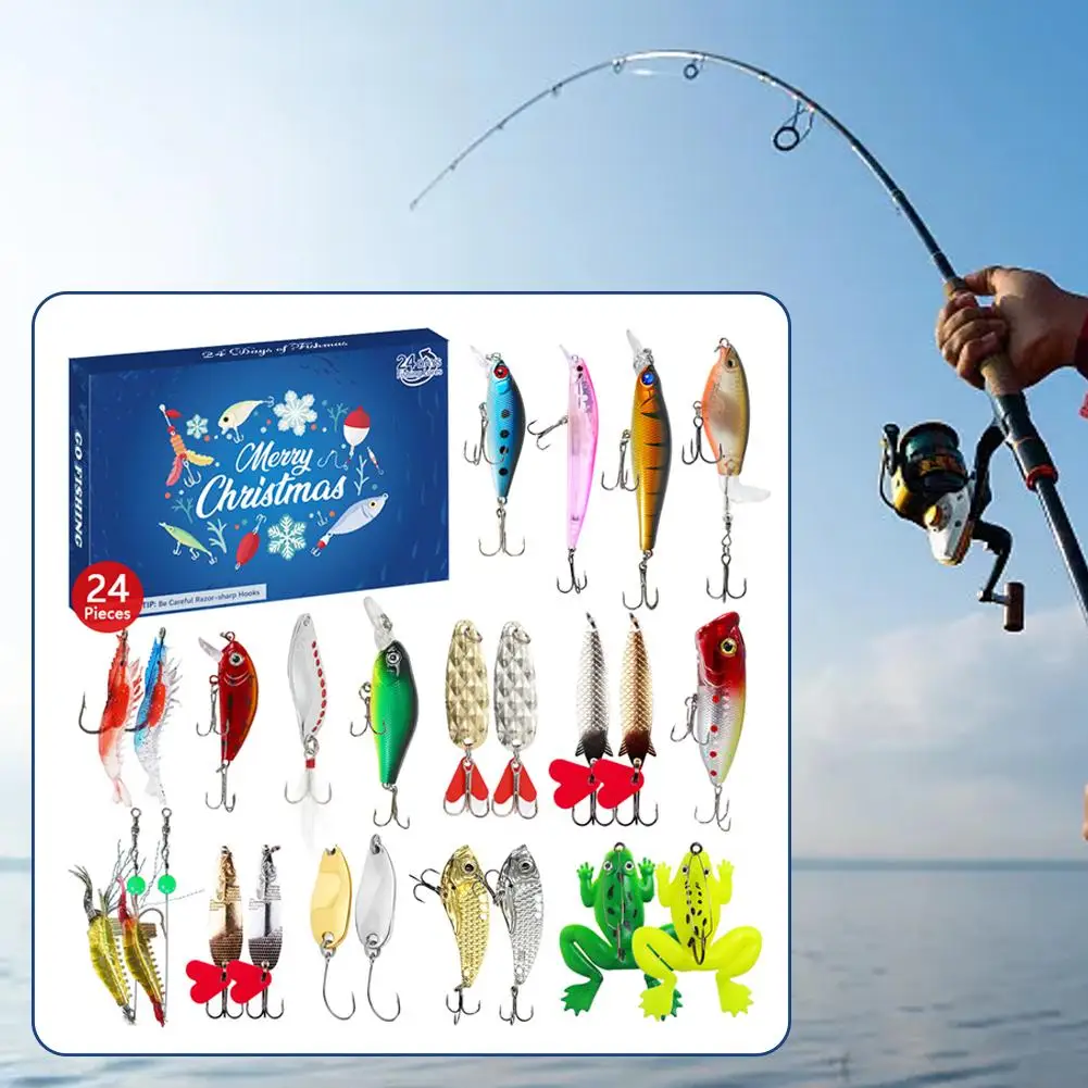 

Fishing Lure Advent Calendar 2024 Fishing Lure For Man Fishing Set For Adult 24 Days Christmas Countdown For Father Grandpa E8l7