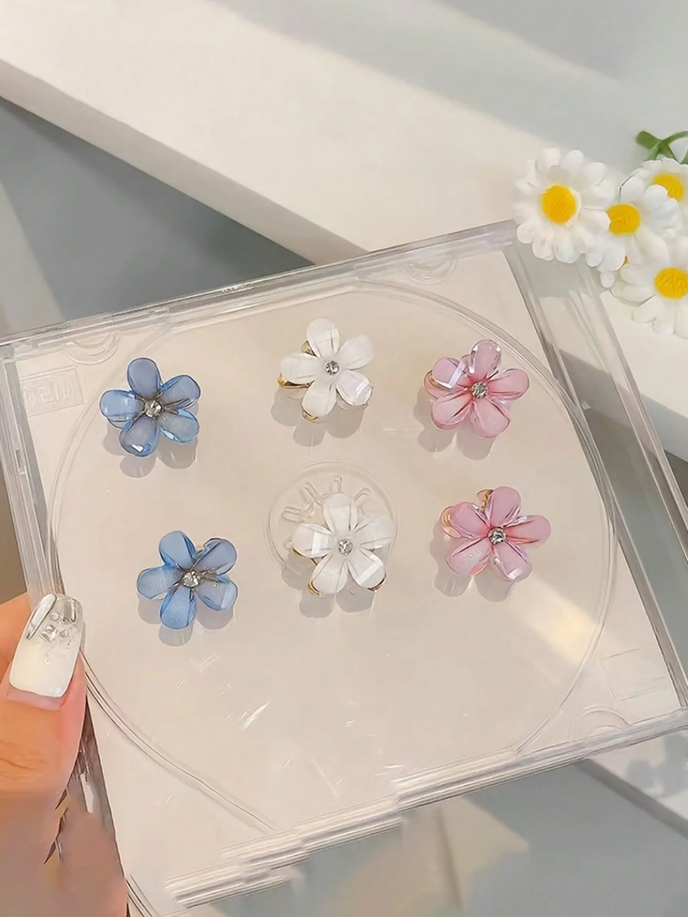 12Pcs exquisite flower mini size grab clip sweet hair clip women\'s side hair accessory bangs clip hair clip headband hair clip