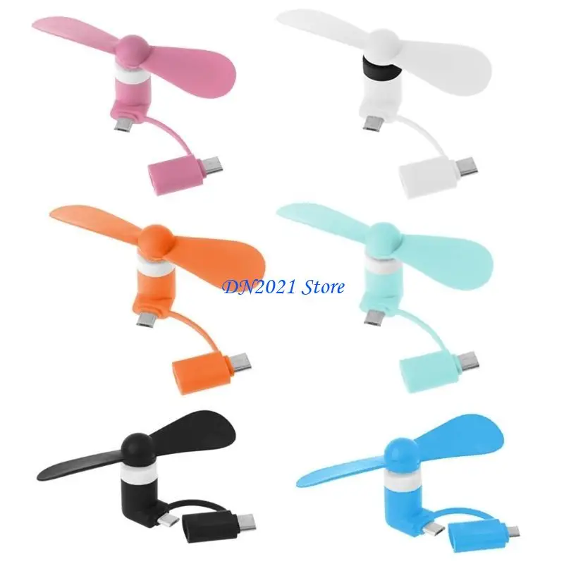 F3KE Mini USB Cooling Fan Type C Removable USB C Gadgets Low Power for Mobile Power Phone Laptop Cooling
