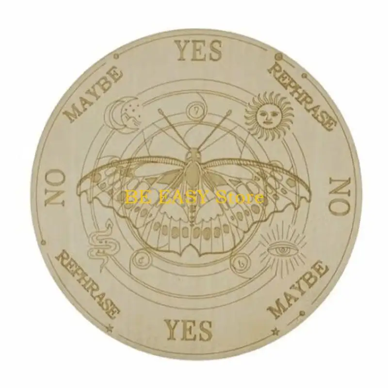 E28F Healings Meditations Boards with Moon Divination Energy Carvens Plate