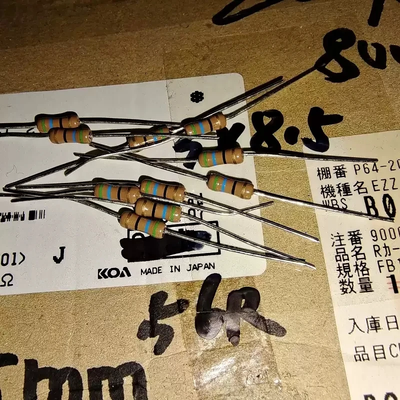 Japan KOA 56R 0.5W thick copper foot carbon film audio resistor 3 * 8.5MM