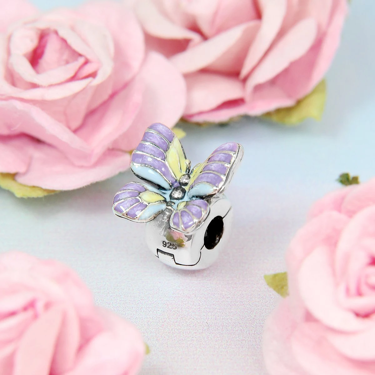 2023 New Cactus Vase Rainbow & Flower Butterfly Clip Beads fit Original Pendant Charms Silver 925 Bracelet DIY Women Jewelry