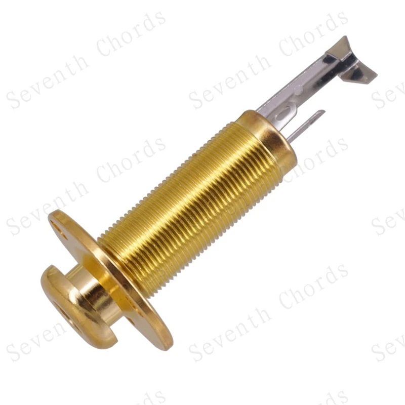 1Pcs Messing 1/4 "6,35 Strap Lock Pin Jack Ende Ausgang Eingang Buchse Für Bass Akustische Elektrische Gitarre Zubehör teile – Detail 20
