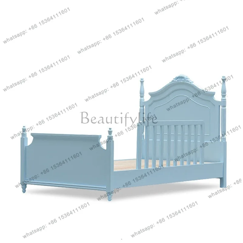 

American light luxury birch bed princess bed European simple girl furniture