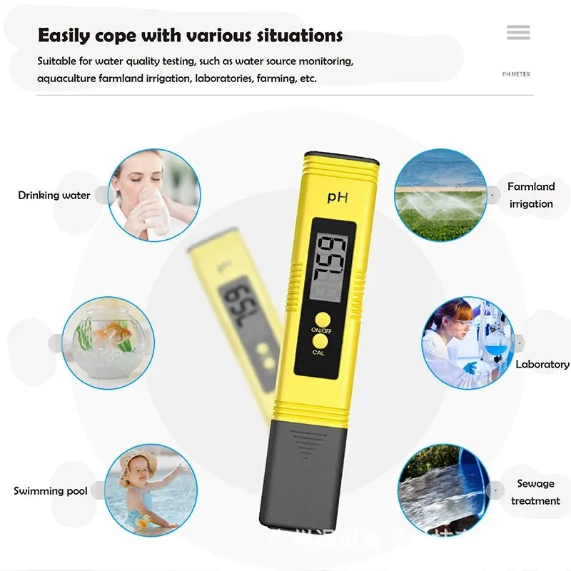 2 stks TDS PH Meter Digitale Water Tester 0.01ph Hoge Nauwkeurigheid PH Meter 0-9990ppm Temperatuur TEMP PPM Tester