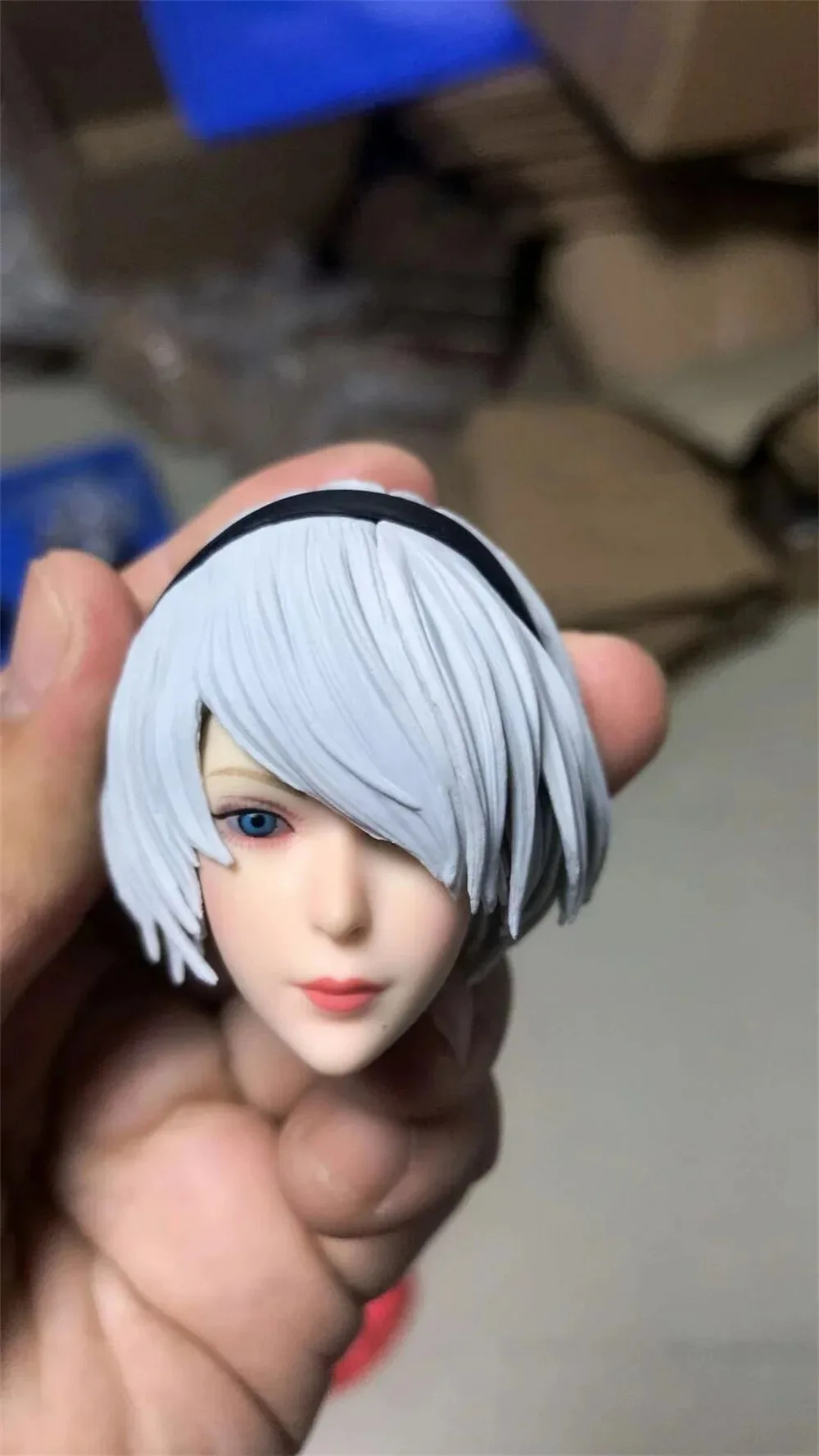 1/6 SUPER DUCK SET026 ความงามหญิง 2B หัวประติมากรรมแกะสลักรุ่น Fit 12 "TBL PH Action Figure Collectable