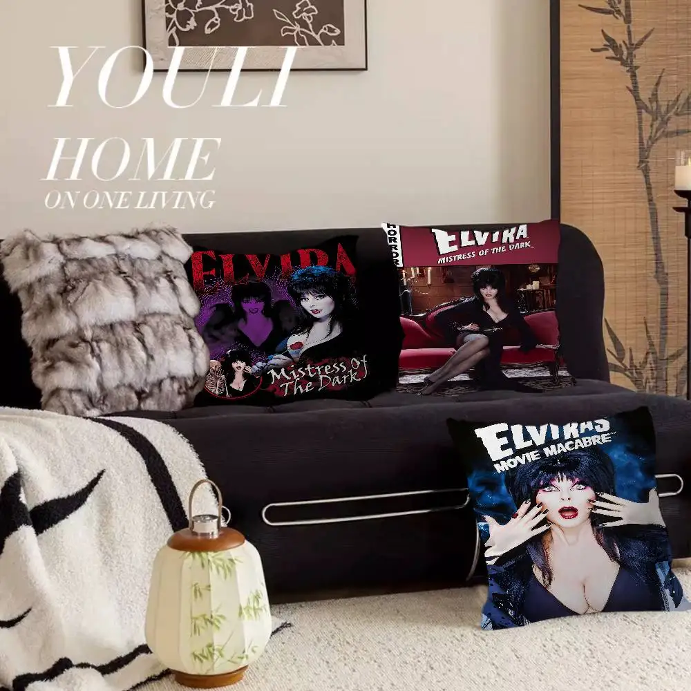 

Film E-Elvira M-Mistress D-Dark Personalized Pillow Cover Kids Bedroom Wild Party Decor Pillowcase Kid Birthday Shower Gift