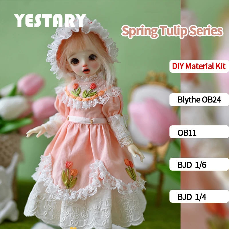 YESTARY DIY Material Pack Blythe Doll Clothes Ob11 Ob24 1/6 1/4 MDD BJD Dolls Accessories For Blythe Clothing Tutorial Girl Gift