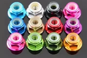 8Pcs M2,M3,M4, M5 M6 Serrated Flange Hex Lock Nuts, 6061 aluminium alloy, Clockwise counterclockwise CW CCW for Motor Propeller