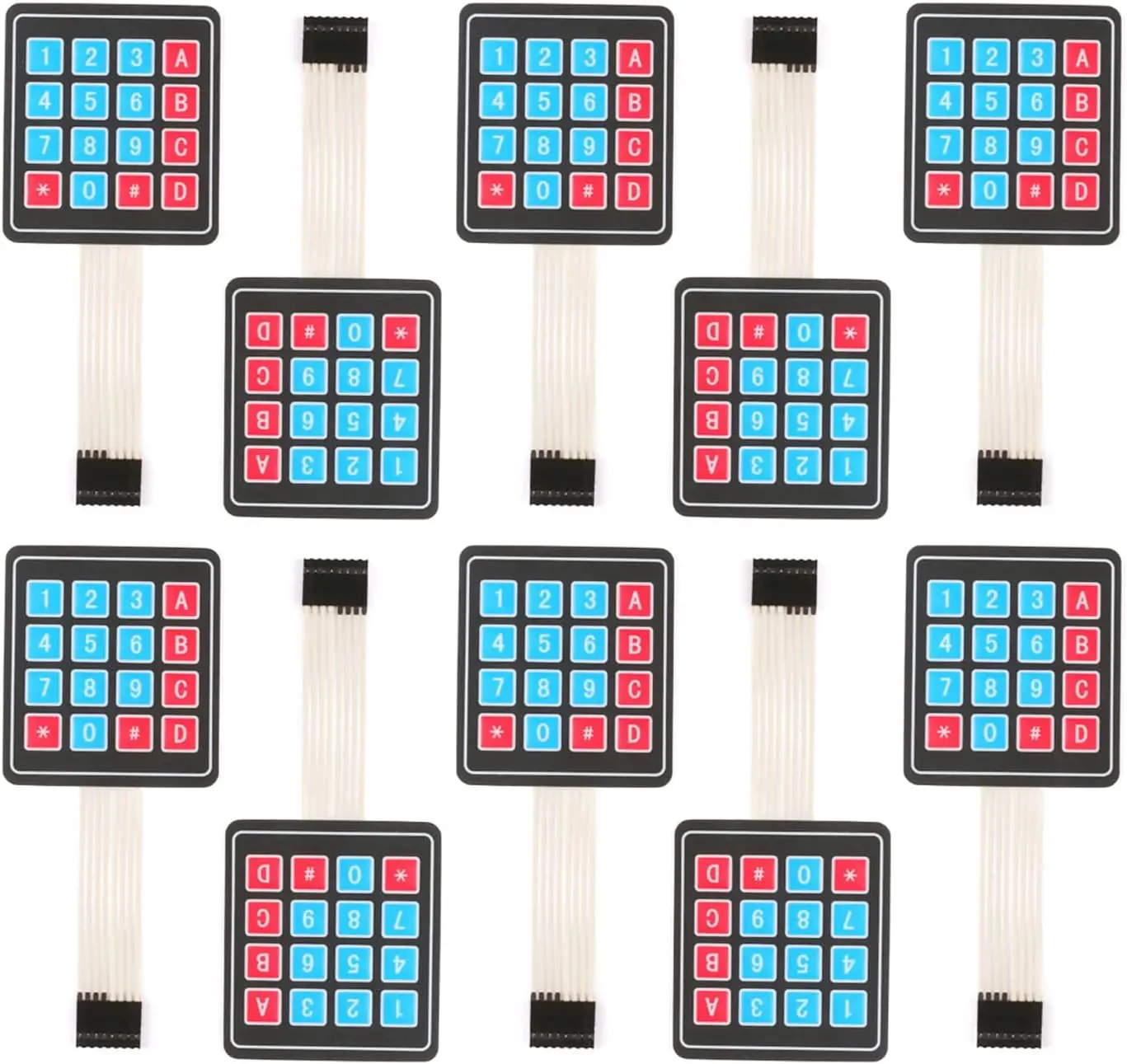 10個-4x4-メンブレンスイッチ-769x769mm-16キー-8ピン-デュポン-arduino用