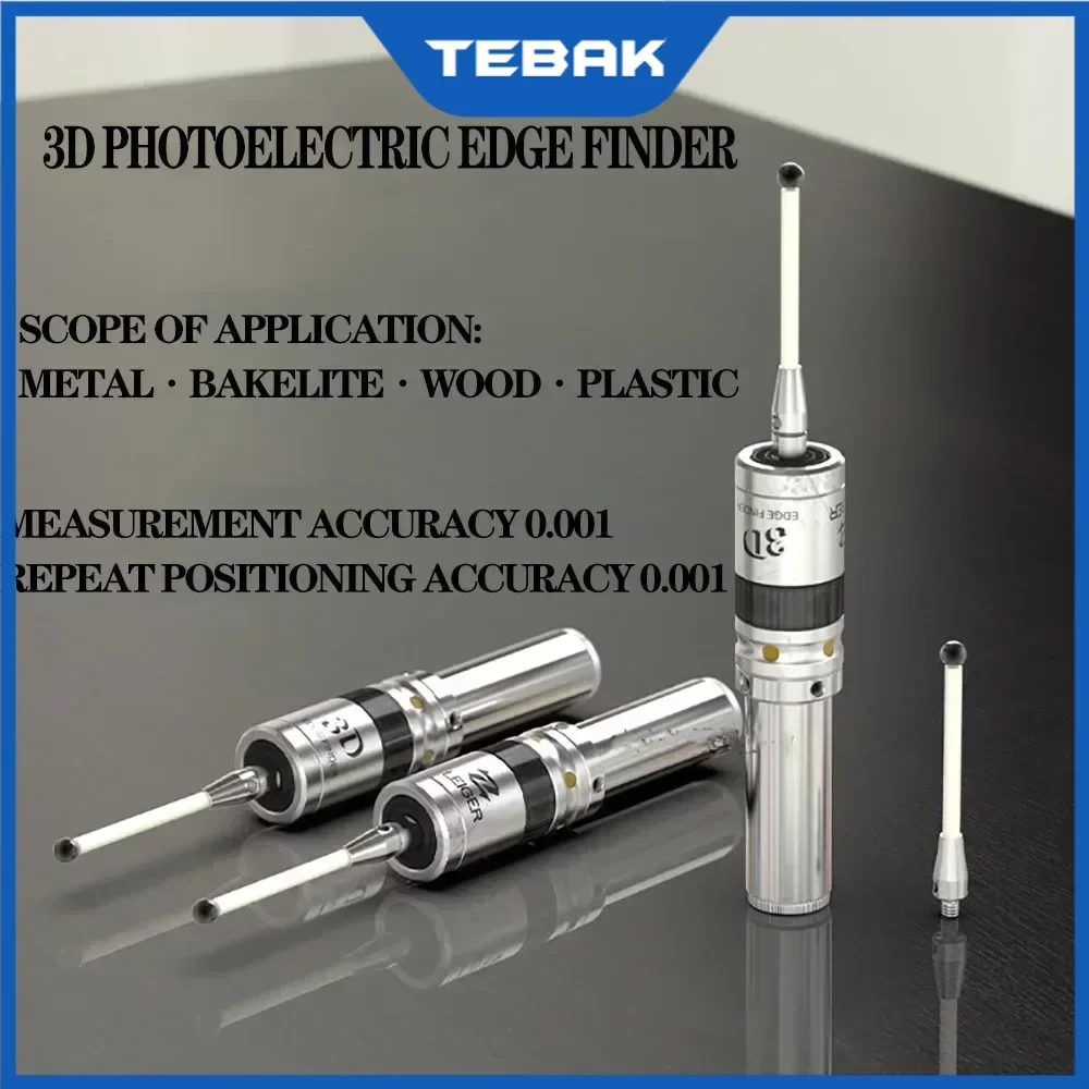 TEBAK high precision 0.001mm MMP25 Newly 3D light edge finder CNC machining center sub-center rod detection sensor